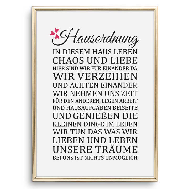 Affiche Règles de la Maison pour la vente par Tales by Jen