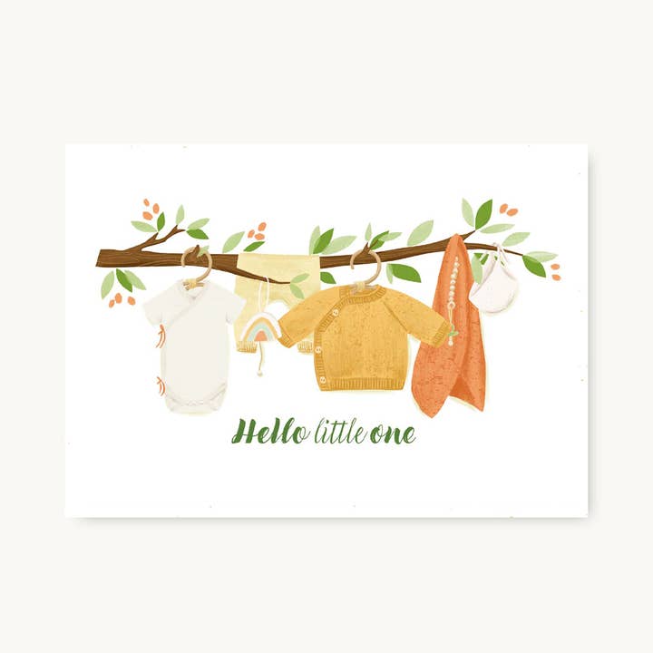 Carte postale Hello Little One pour la vente par VIERUNDFÜNFZIG