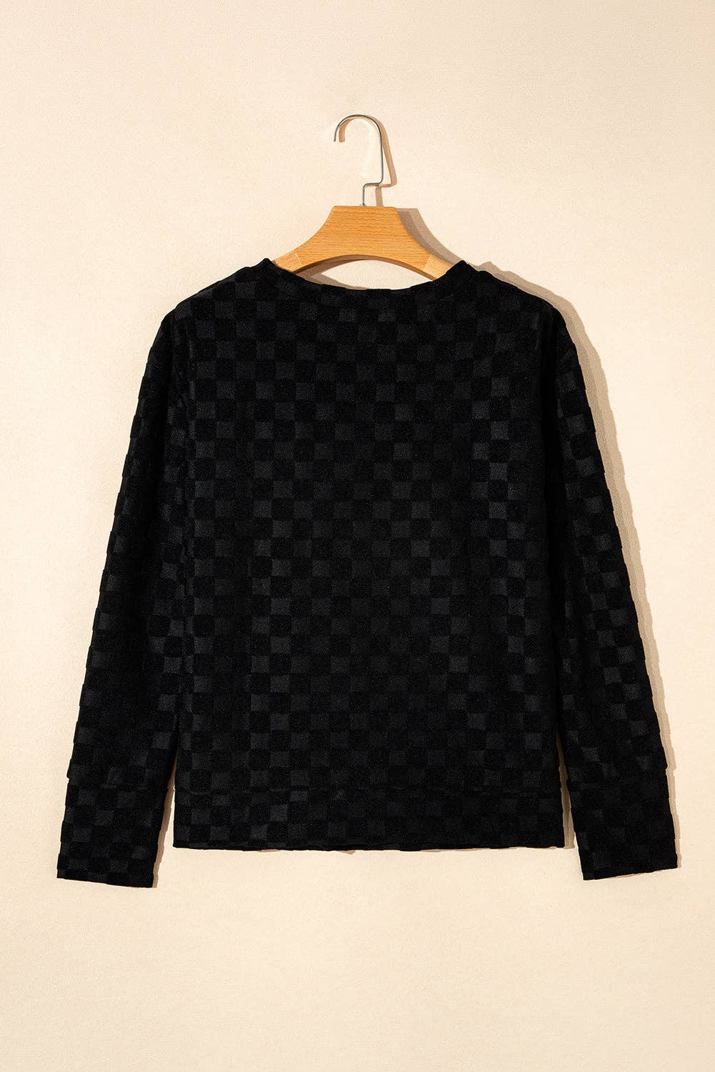 Threaded Pear – Top de malha - Mulher por atacado – Camisola com mangas texturizadas Tiffany7