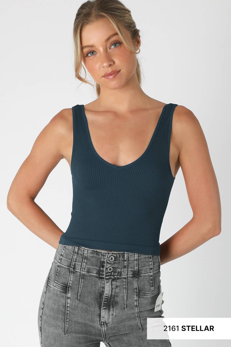 NIKIBIKI - Wholesale Knit Top - Women's - NS7575 - V Neck Ribbed Crop Top25