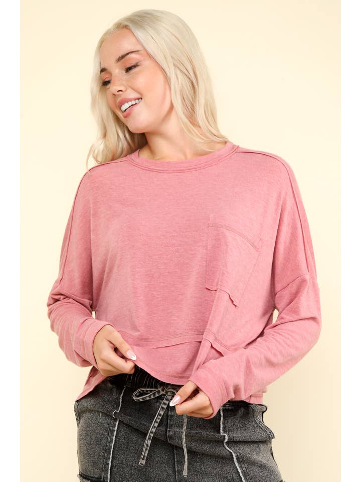 VERY J - Wholesale Knit Top - Women's - NT11330-Oversized Casual Knit Top