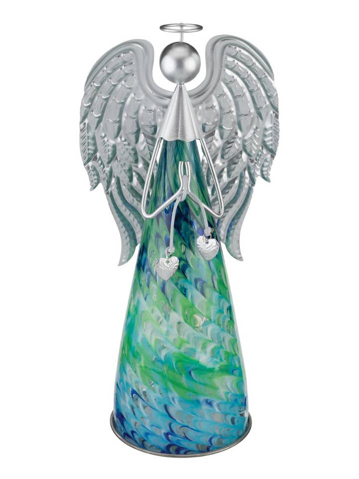Murano Angel LED Decor 13" - Blue for wholesale by Regal Art & Gift