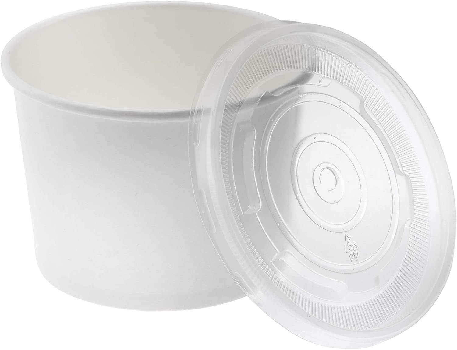 singleware - Wholesale Food Storage Container - Paper Soup Storage Containers With Lids | 8 Ounce Insulated Take Out Disposable Food Storage Container Cups For Hot & Cold Foods | Eco Friendly To Go Soup Bowls With Vented Lid | 50 Pack2