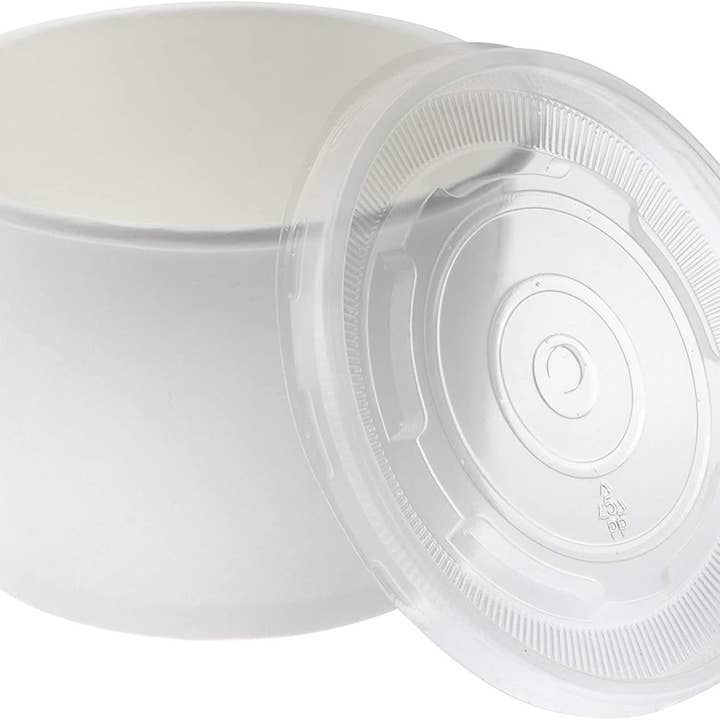singleware - Wholesale Food Storage Container - Paper Soup Storage Containers With Lids | 8 Ounce Insulated Take Out Disposable Food Storage Container Cups For Hot & Cold Foods | Eco Friendly To Go Soup Bowls With Vented Lid | 50 Pack2