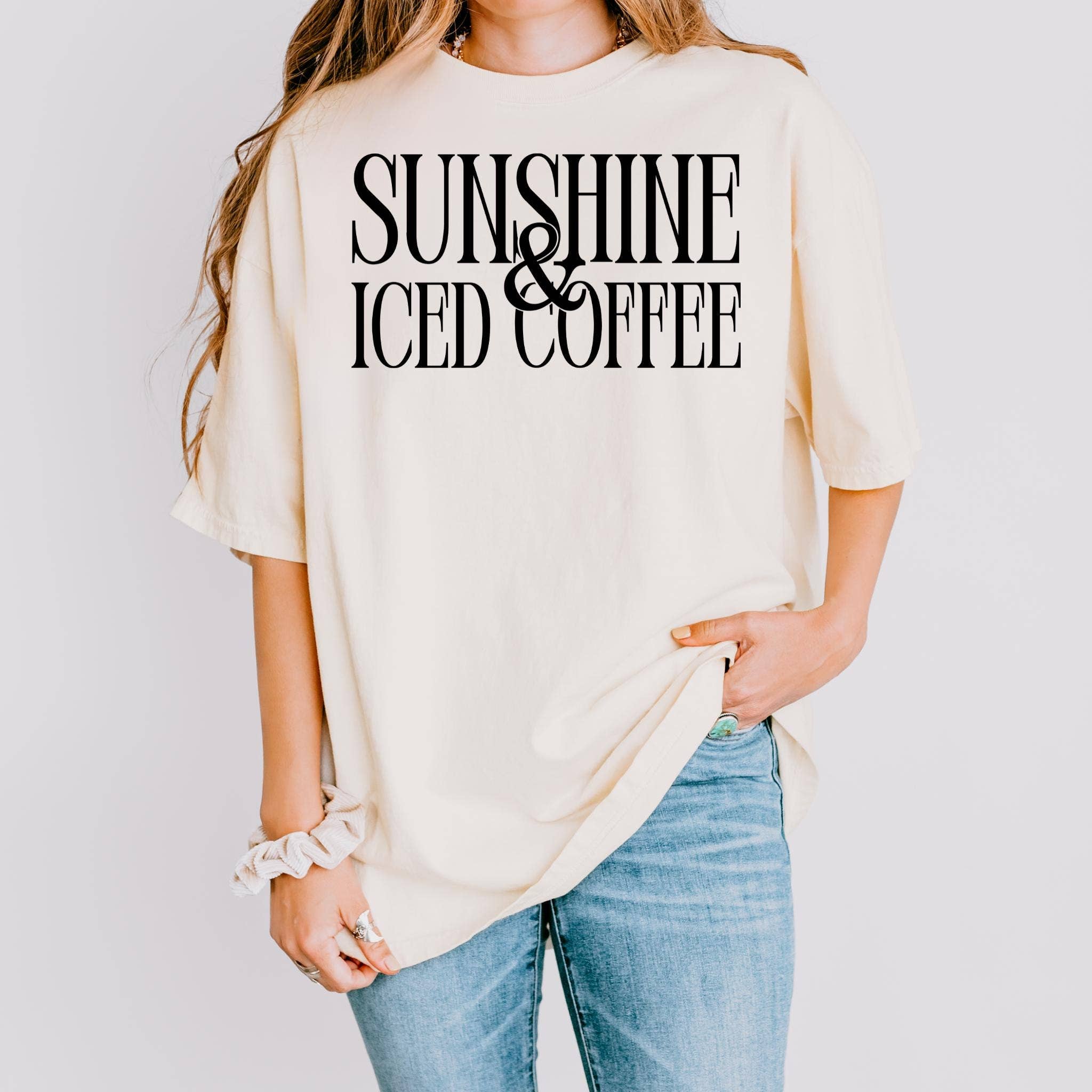 NVC Ecommerce LLC - Wholesale T-Shirt (Graphic) - Women's - Sunshine and Iced Coffee T-Shirt, Vacation Sweatshirt
