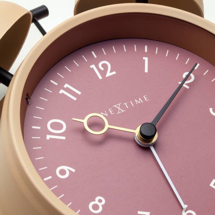 NeXtime - Wholesale Alarm Clock - Alarm Clock 12 x 14 x 6cm-Metal-NeXtime "Golden Hour"17