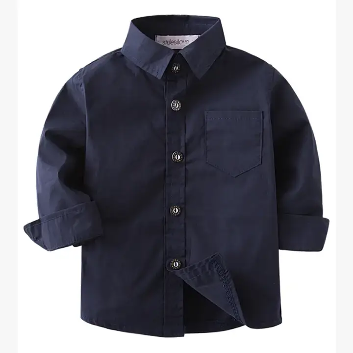 Fennco Styles - Wholesale Button Down Shirt - Kids - Baby Toddler Button-Down Shirt 5