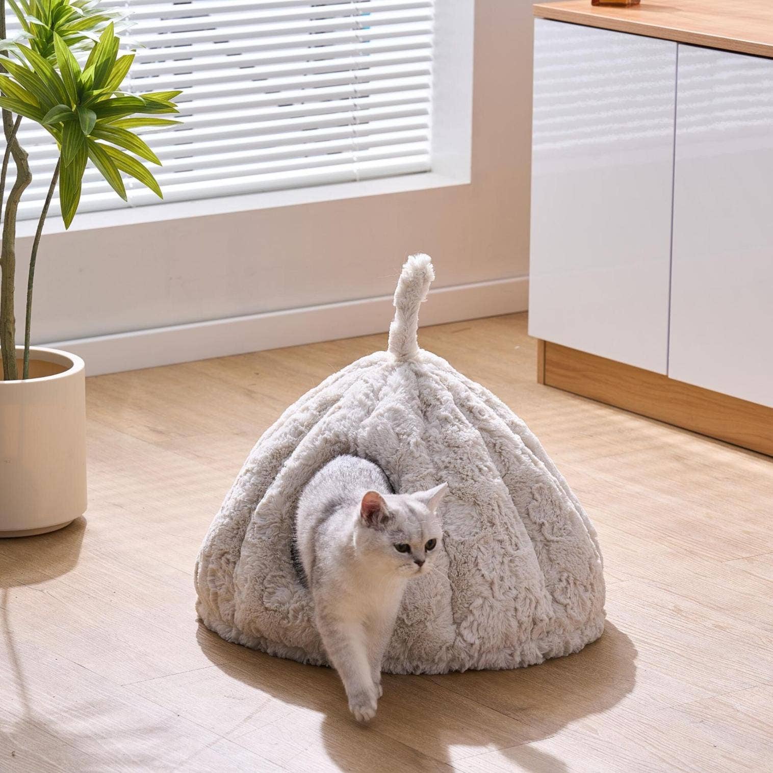 PetPals Group - Wholesale Pet Bed - Cat - PetPals Anxiety Calming Cat Bed - Rose Hut1