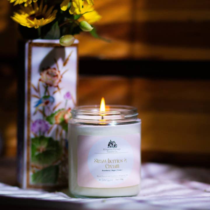 Kingston Cottage Candle Co. - Wholesale Jar/Filled Candle - Strawberries and Cream Candle