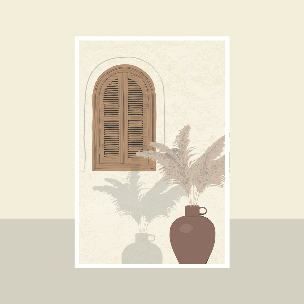 Flowrette - Wholesale Postcard - Map window to the south0