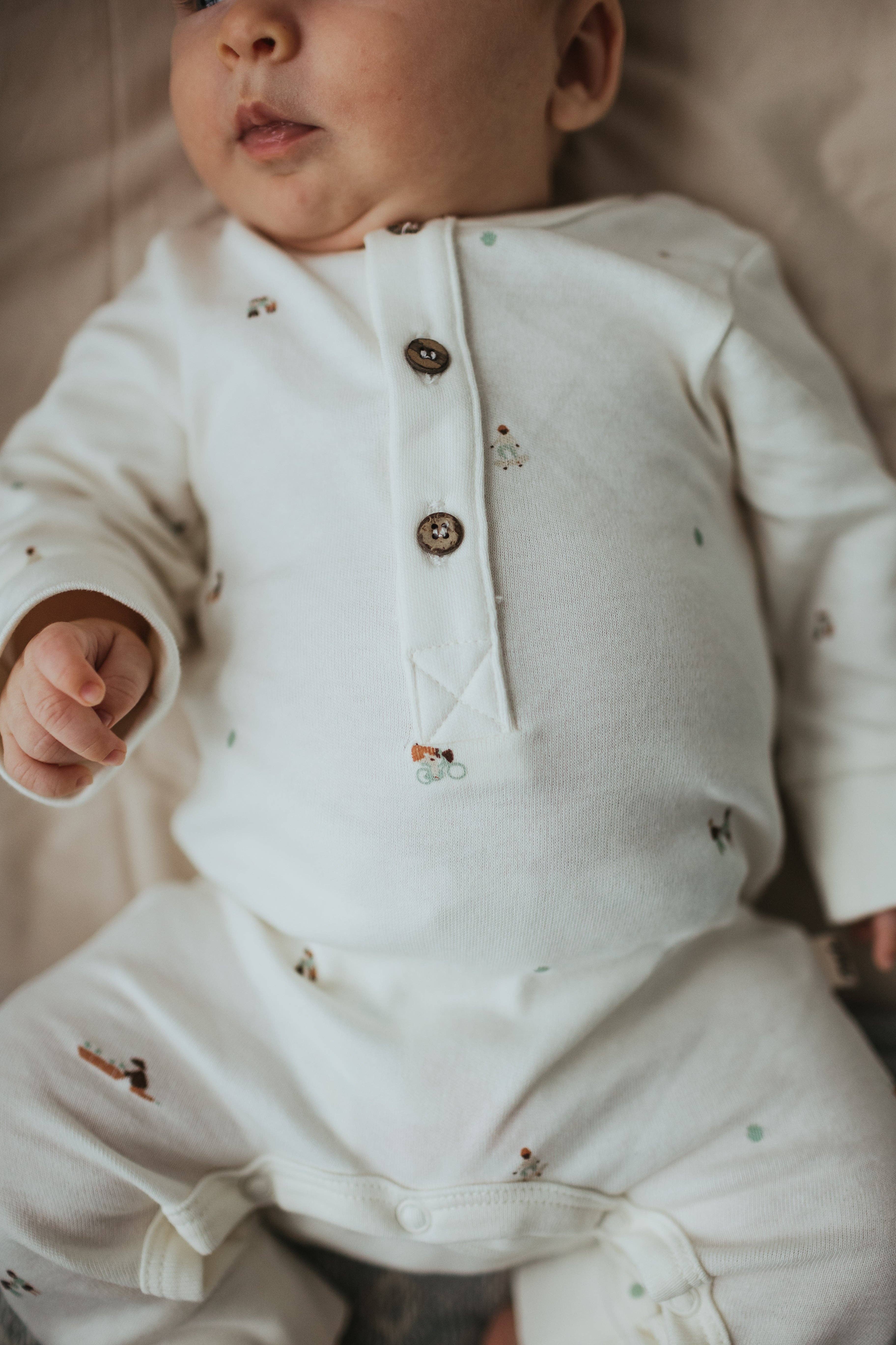 Mini & Humble - Wholesale Jumpsuit - Baby - 100% Organic Cotton Footless Romper in Sandstone2