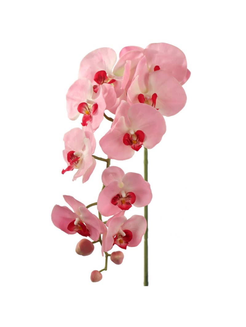 Larksilk - Wholesale Artificial Flowers - 34" Phalaenopsis 9 Flowers, 3 Buds - Pink - 12 Pieces0