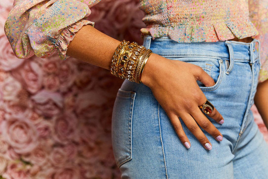 TOVA - Wholesale Jewelry Set - Sabrina Gold 4 Stack1