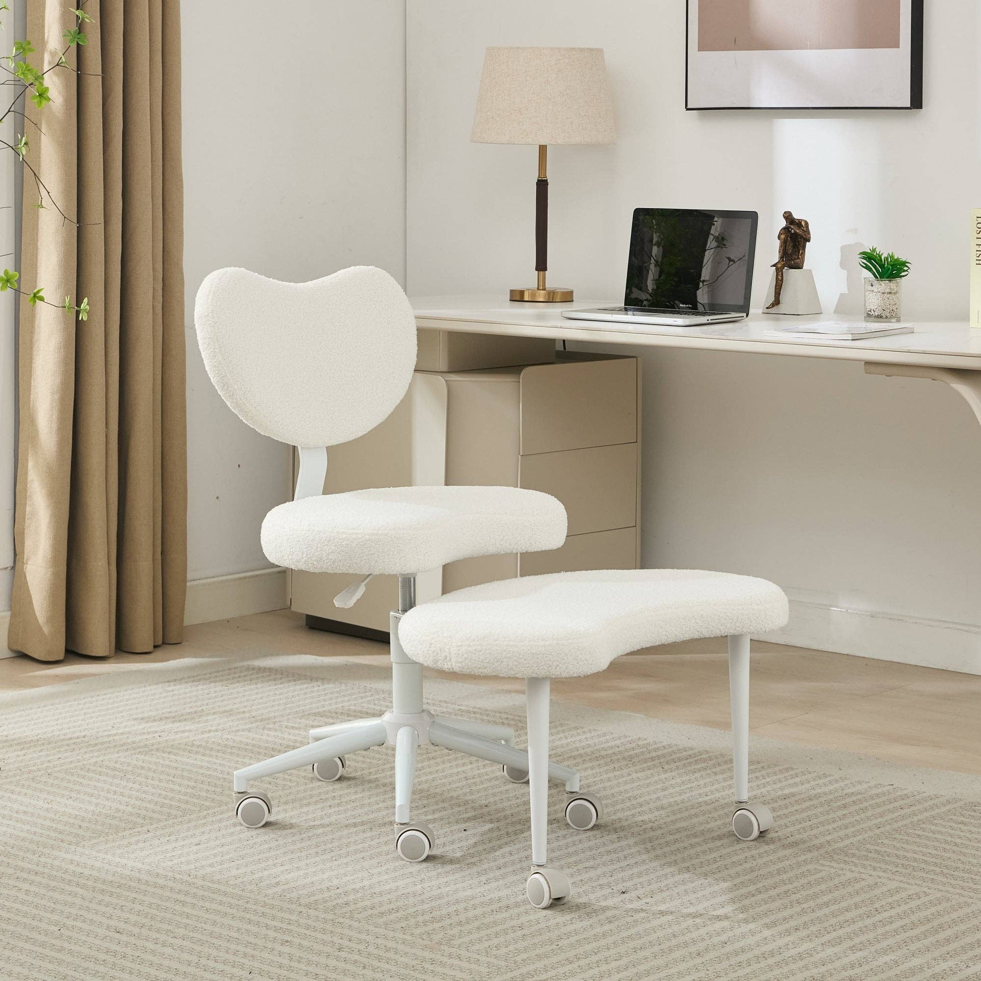 39F Inc. - Wholesale Chair - Meditation Chair Plus with Wheels, Cross Legged Chair, Ivory20