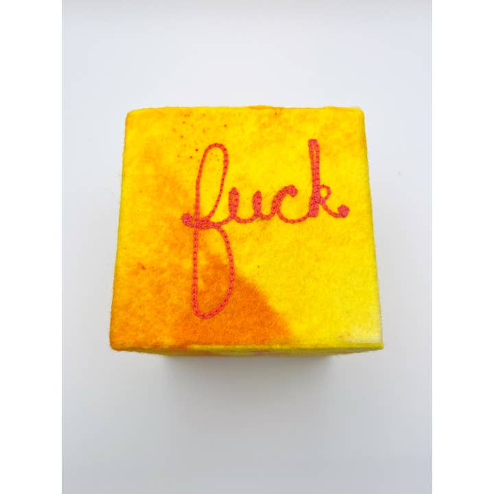 Cat Babbie - Wholesale Decorative Tabletop Object - Roll the F'ing Dice, Large, Fiber Art4