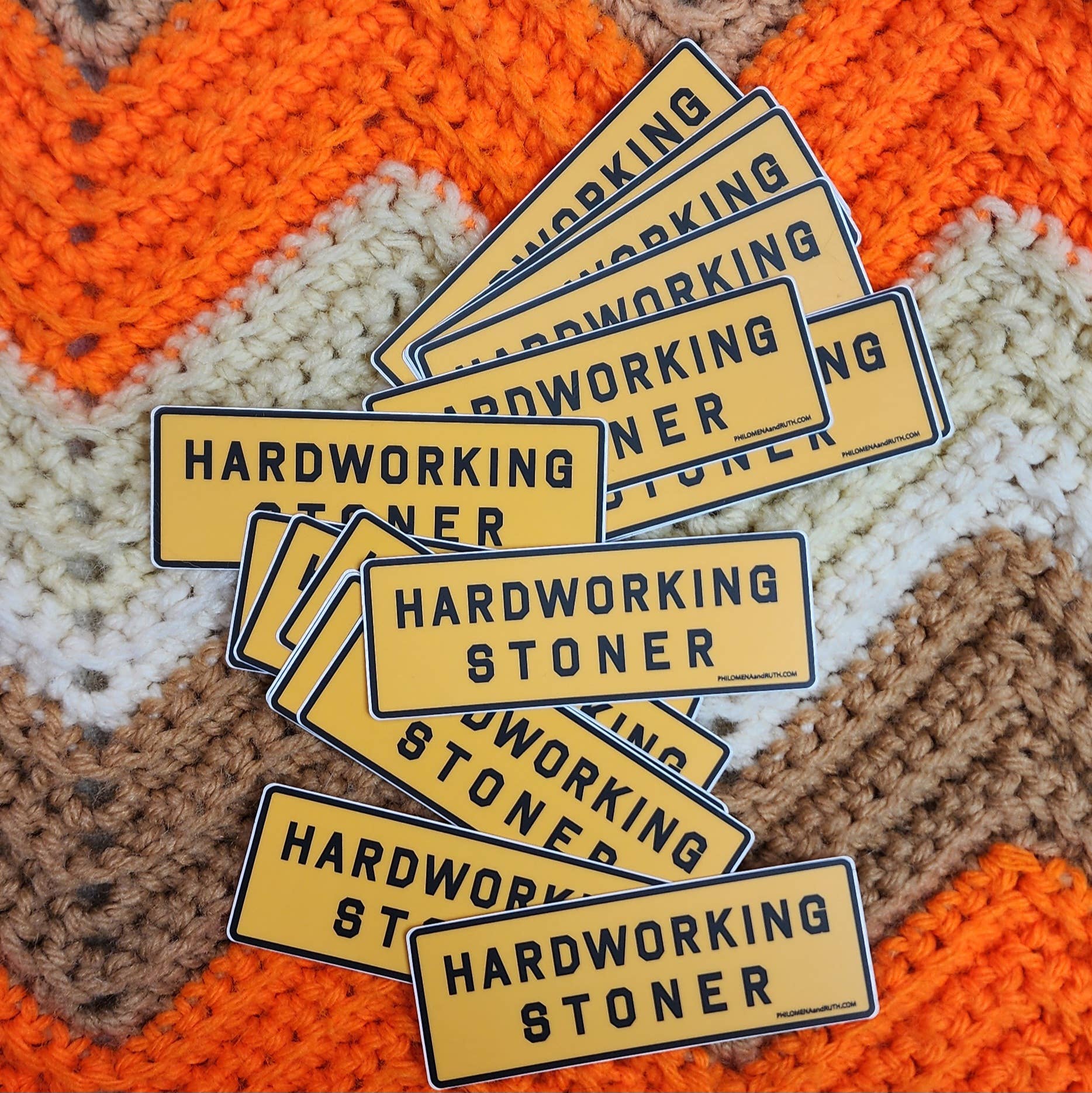 Hardworking Stoner - Wholesale Sticker - Hardworking Stoner - vinyl sticker1
