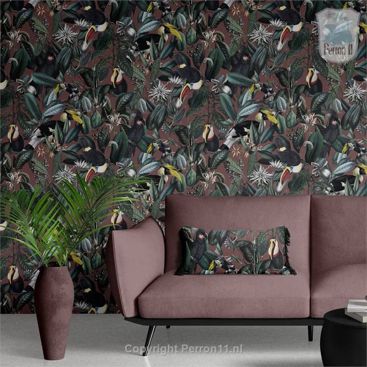 Perron 11 - Venta al por mayor Papel pintado - Fondo de pantalla de selva tropical con pájaros tropicales