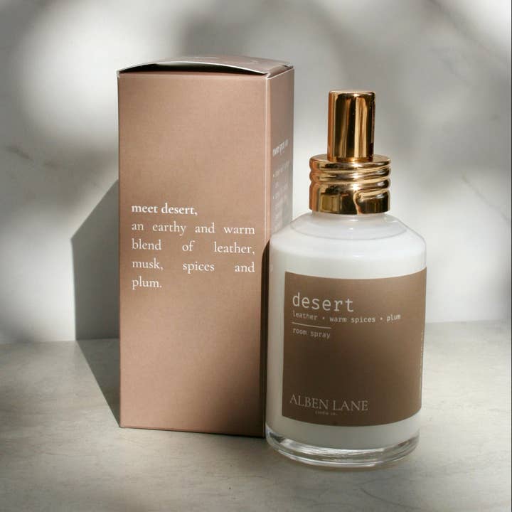 desert room spray for wholesale by Alben Lane Candle Co.