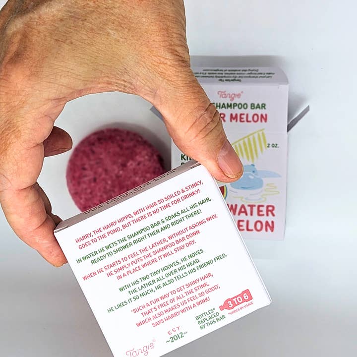 Tangie LLC - Wholesale Shampoo Puck/Solid Shampoo - Tangie Kids Watermelon Shampoo Bar – Fun, Safe & Packaged1