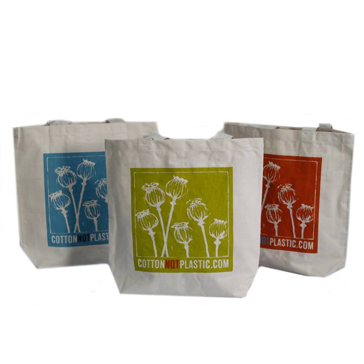 Eco Cotton Bags - Poppy Heads - (4 assorted designs) for wholesale by AWGifts Europe