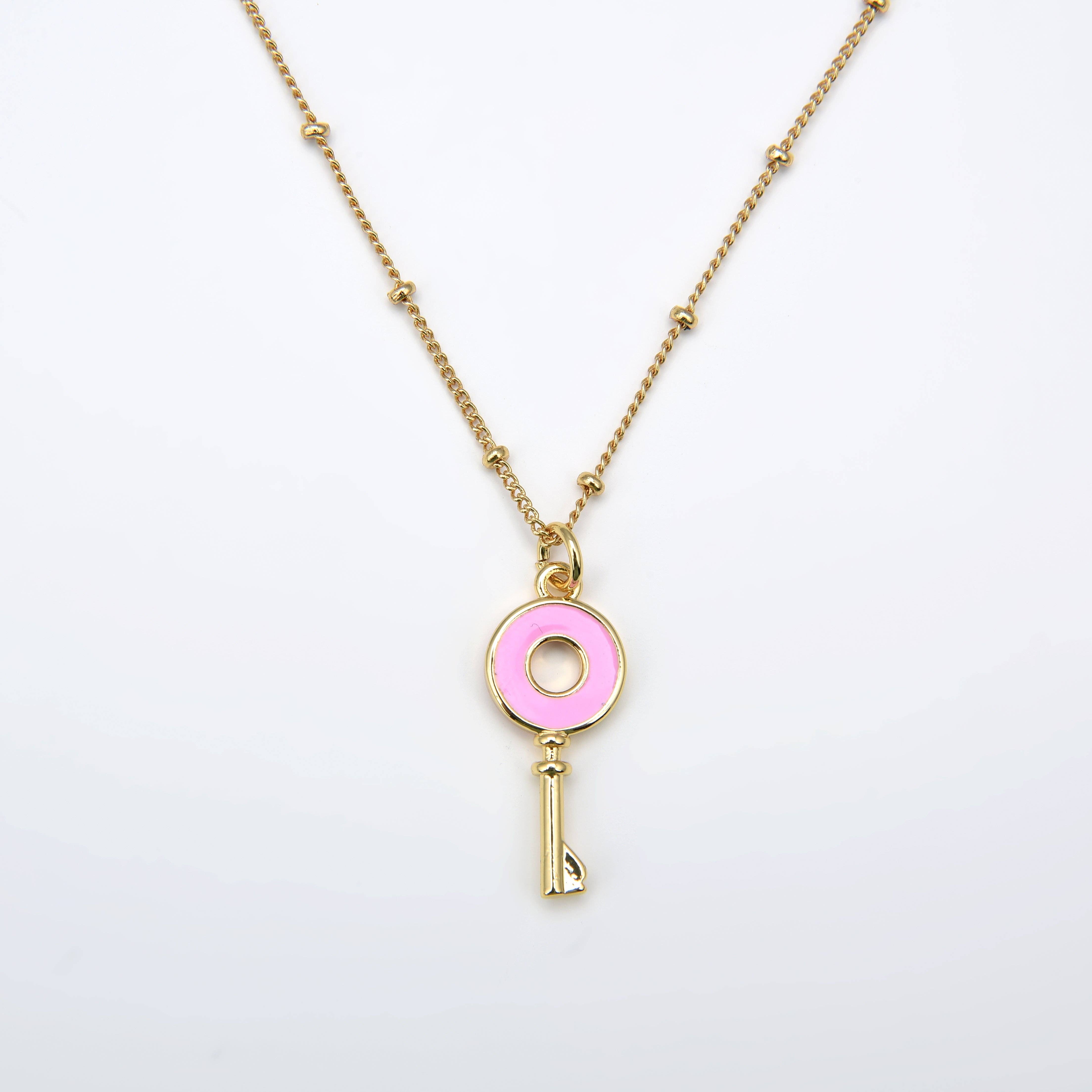 Secret Diary Necklace - Pink for wholesale by Melania Clara