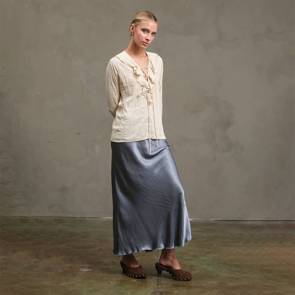 RAISONNEL - Wholesale Skirt - Women's - Satin Slip Skirt - RS104910