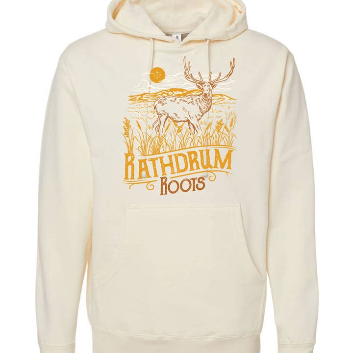 Rathdrum Roots Elk Hoodie (Bone) for wholesale by IdaWholesale