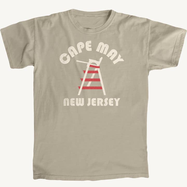 Camiseta Premium Silla de Salvavidas de Cape May para venta al por mayor de Salt Water Colours
