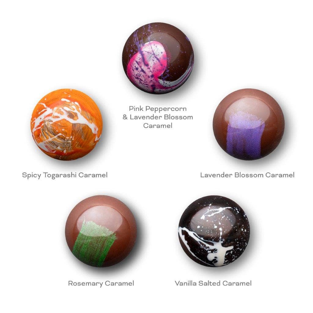 Twenty-Four Blackbirds - Wholesale Chocolate Box - Flight of Caramels 5 pc2