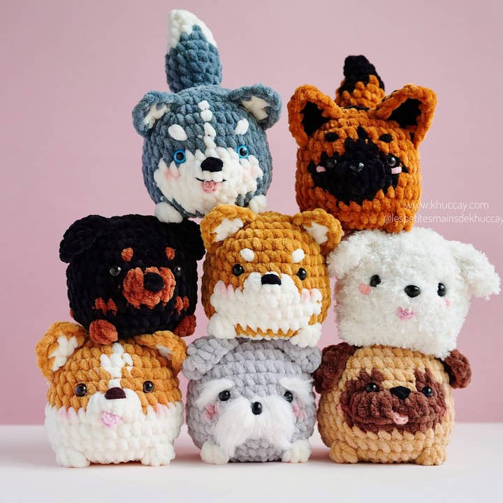 Chubby Puppies Crochet, Amigurumi Dog, Cat Loaf, Bun Dog for wholesale by TOMOPOD LLC