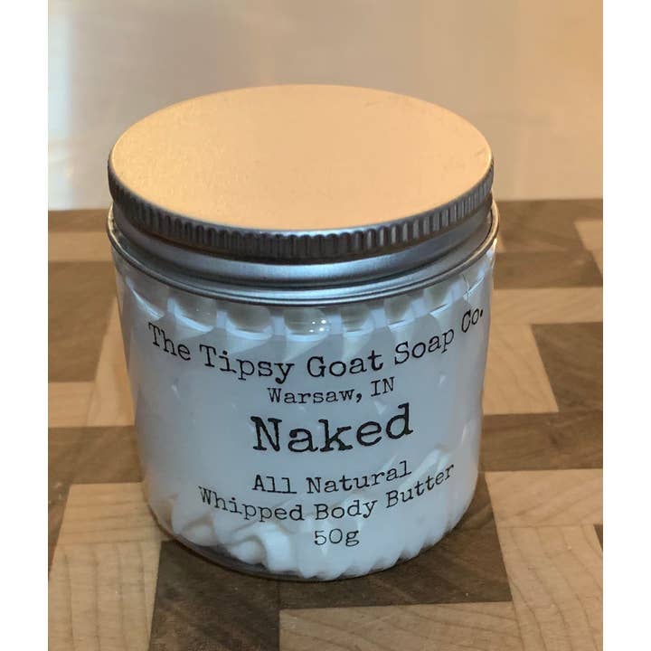 The Tipsy Goat Soap Company - Vente Baume/beurre pour le corps - Beurre Corporel Fouetté Naturel Sans Parfum (Non Parfumé)1
