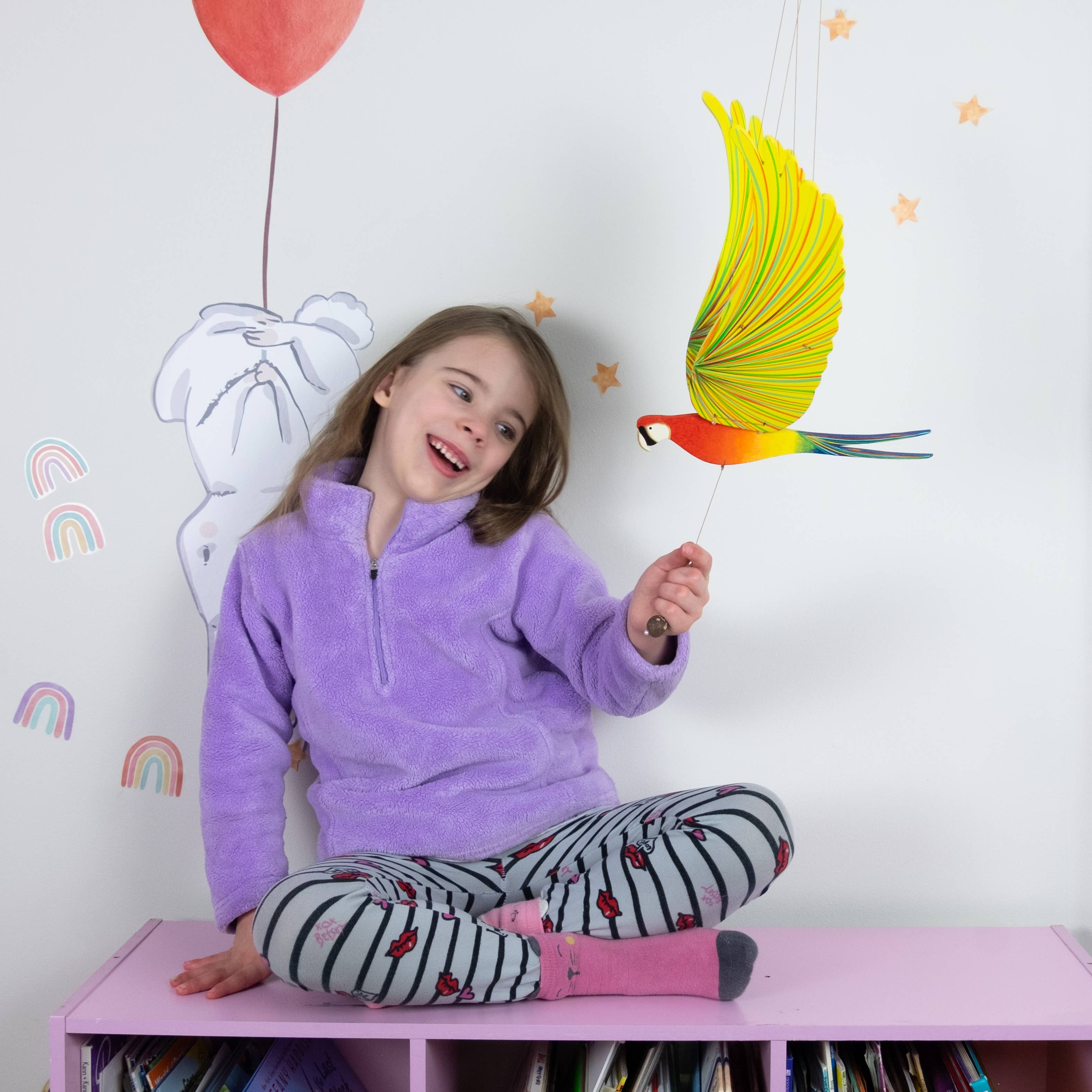 Tulia's Artisan Gallery - Wholesale Mobile - Parrot Macaw Flying Bird Mobile5