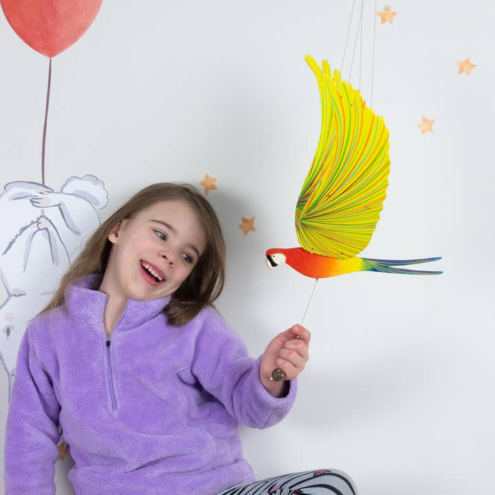 Tulia's Artisan Gallery - Wholesale Mobile - Parrot Macaw Flying Bird Mobile5