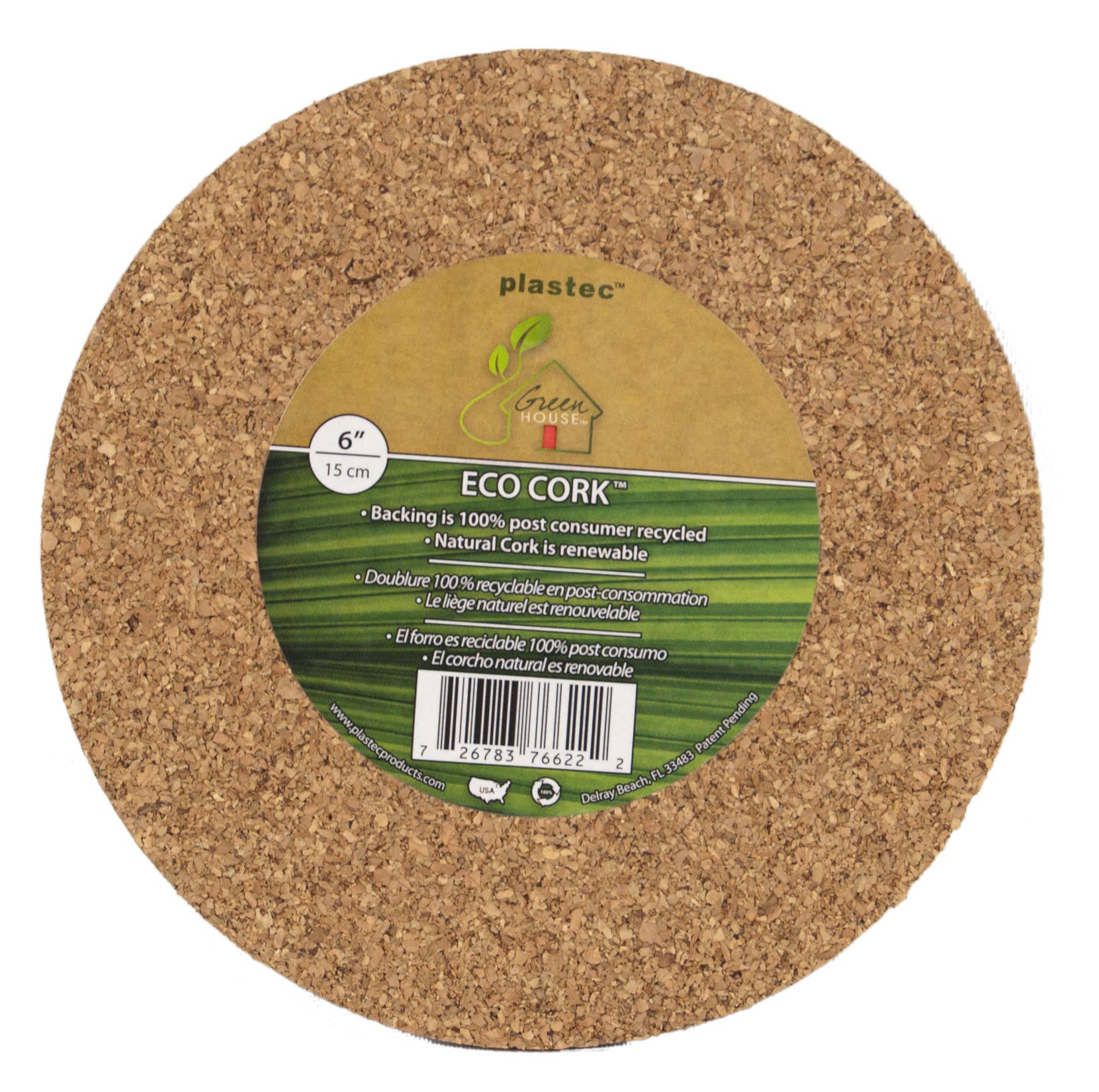 Plastec Products – wholesale Krukstativ – Eco korkmatta 6"2