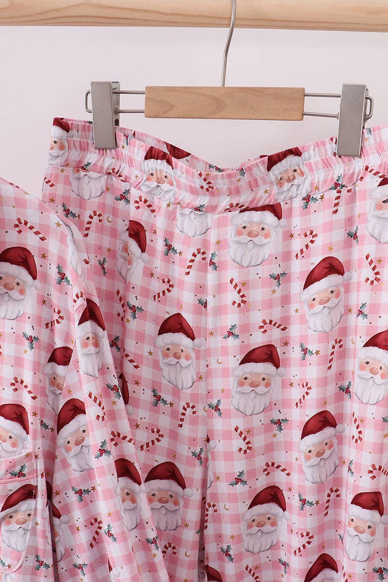 Mom & Co. - Wholesale Sleepwear Set - Women's - Pink santa claus bamboo mom pajamas set2