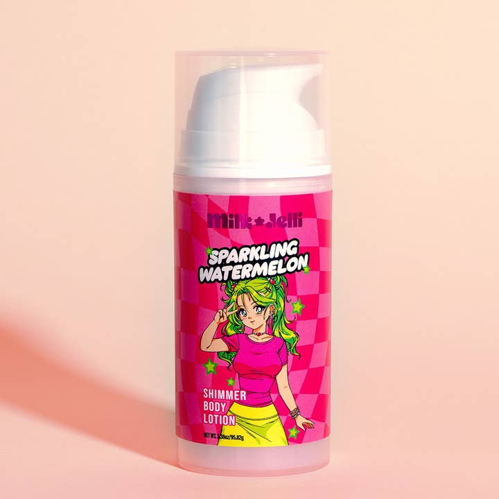 Sparkling Watermelon Y2K Anime - Schimmernde Körperlotion für den Großhandel von Milk Jelli