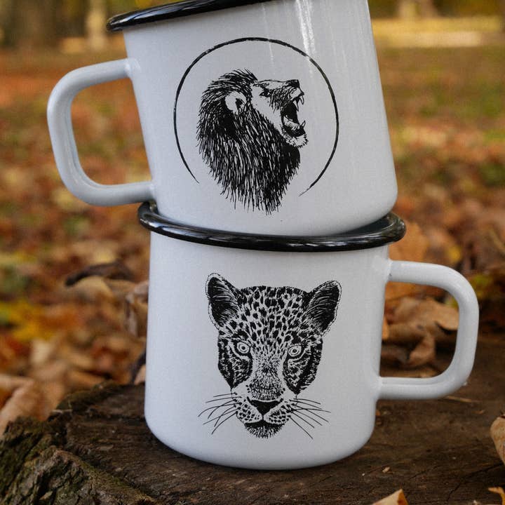 Hannibelle - Wholesale Coffee Mug - Enamel Mug Lion