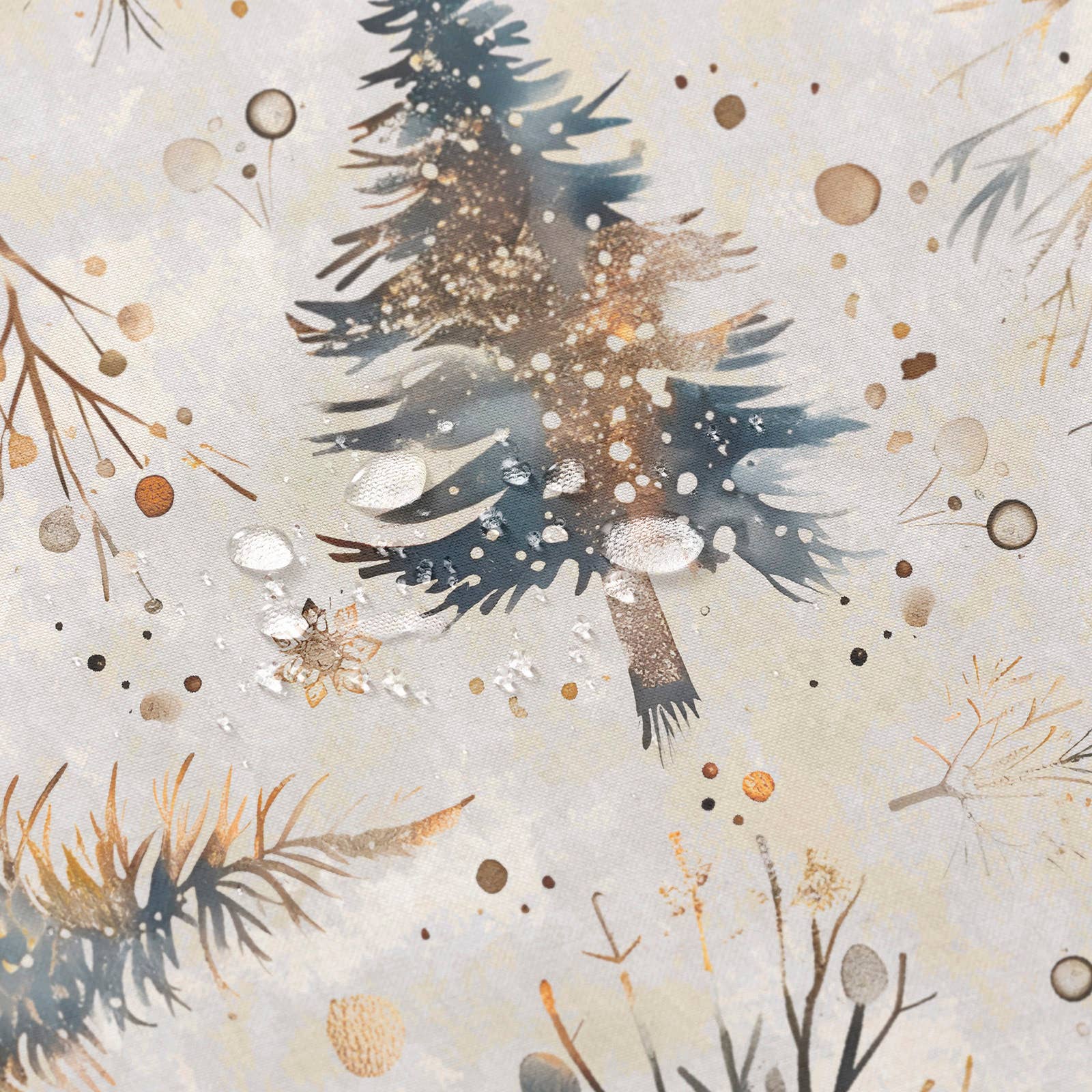 GAMUSI - Vente Nappes - Nappe de Noël en coton imprimé résistant aux taches SPRUCE3