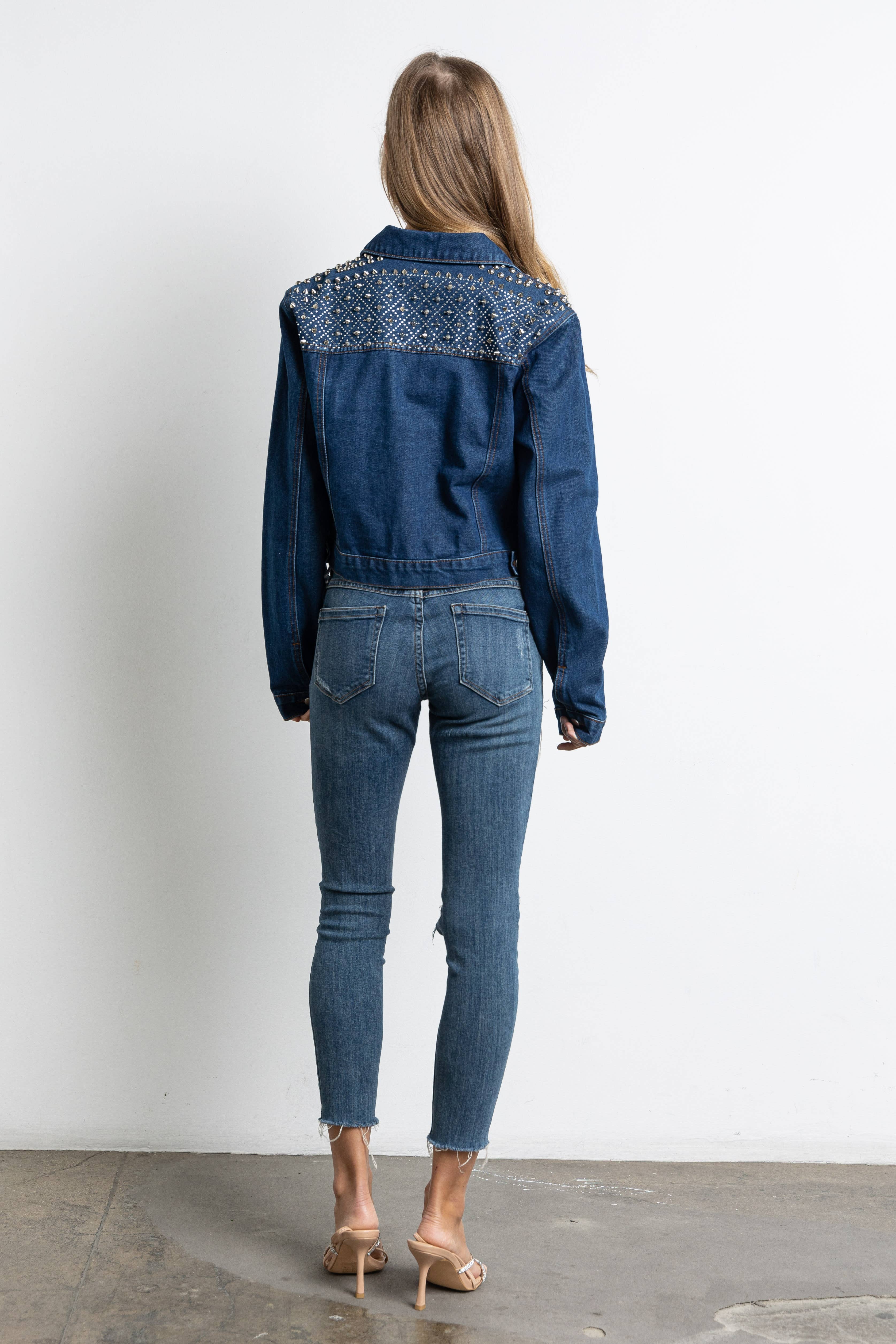 KIWI – Casaco de ganga - Mulher por atacado – J2187 Casaco Ganga Embelezada11