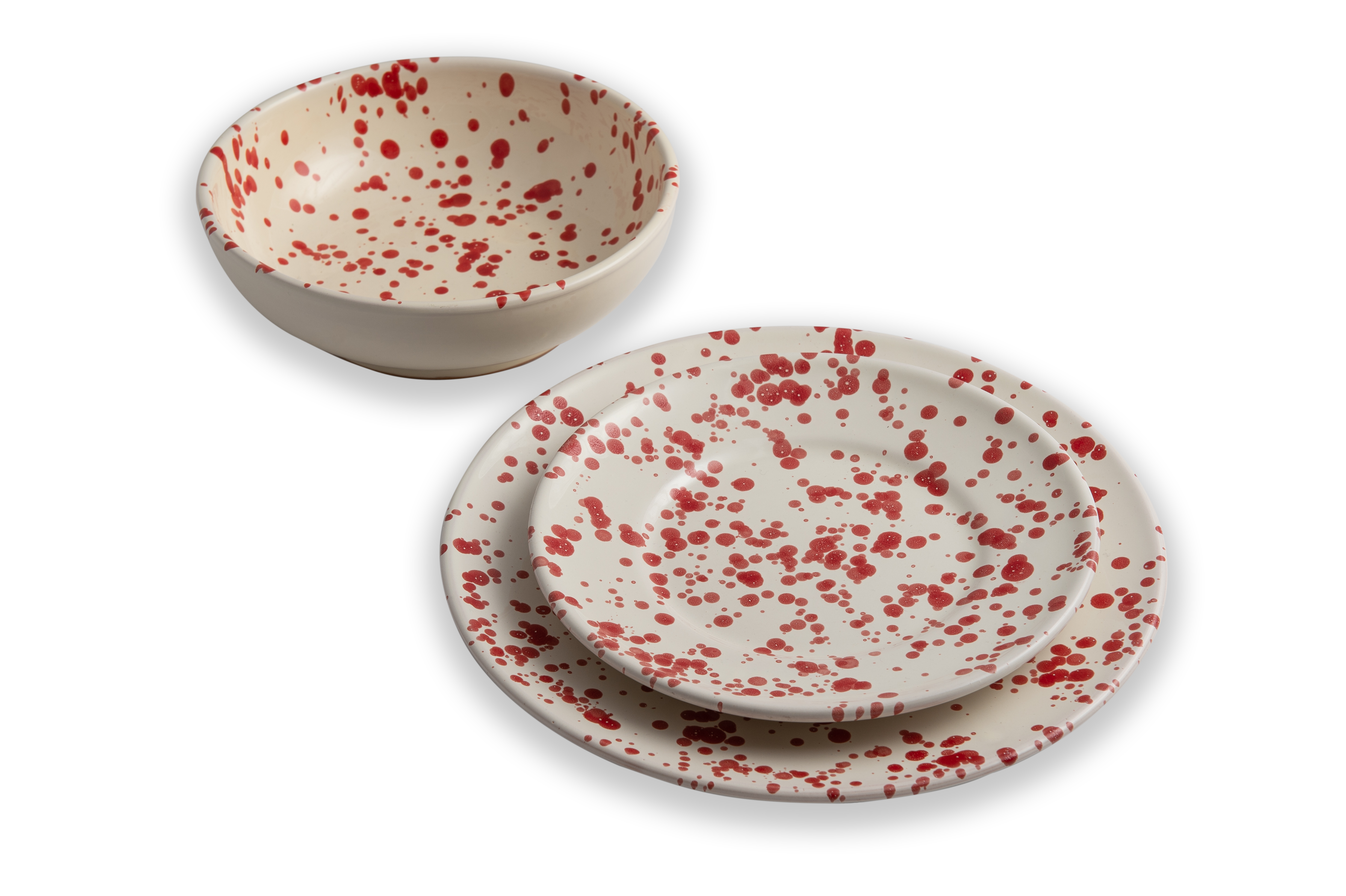 LOLIVA - Vente Assiette de service - Assiette Fruits diam. 19 cm - Ligne Schizzato0