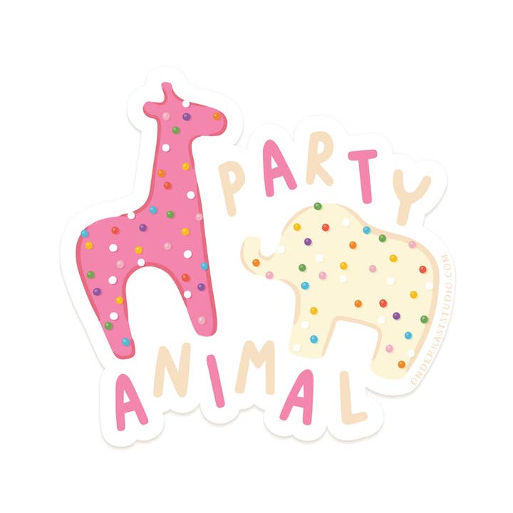 Frosted Party Animal Cookies Sticker for wholesale by Easyhand Goods – formerly Onderkast