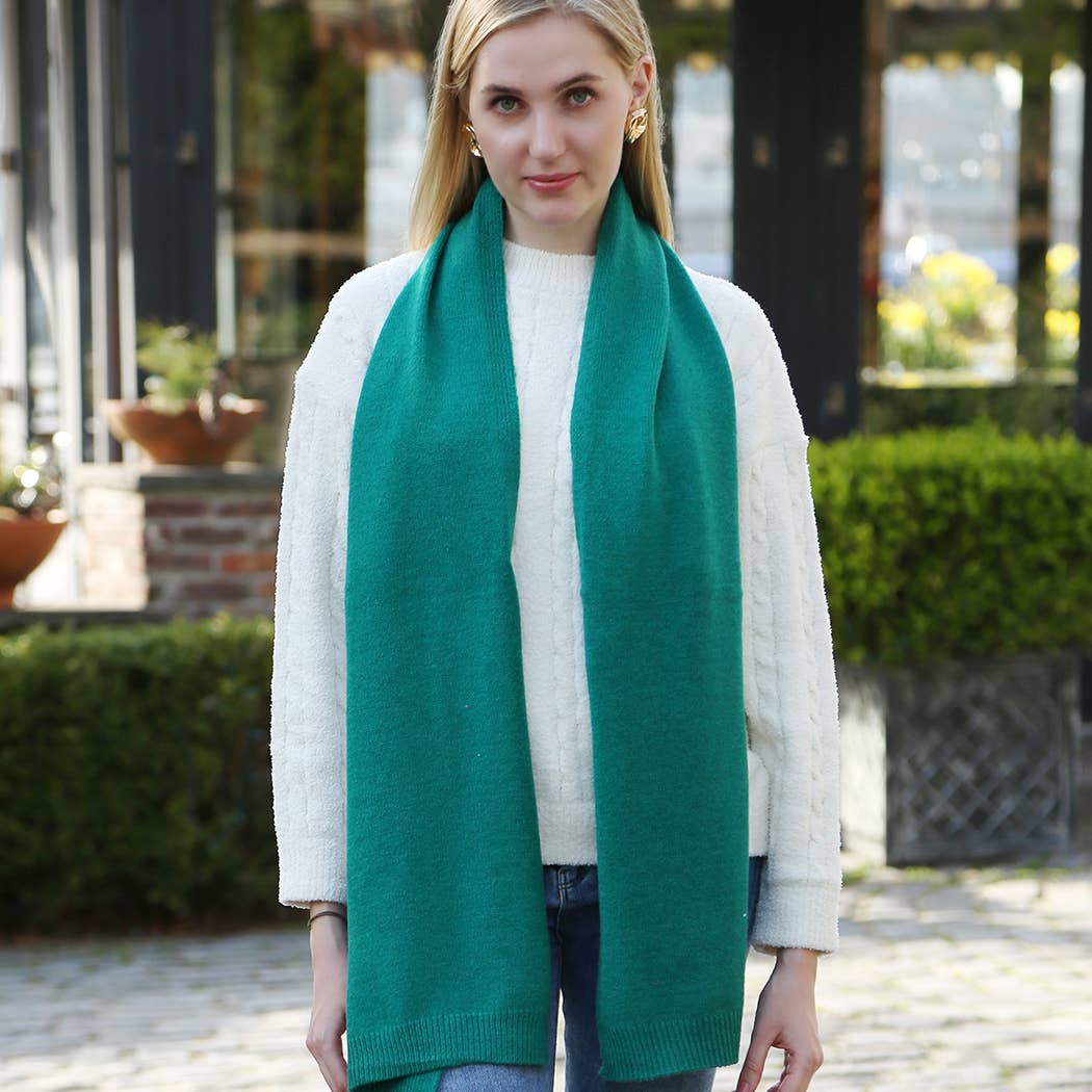 Fashion City - Wholesale Scarf - Women's - Solid Color Soft Ribbed Oblong Scarf23