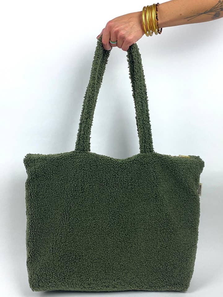 Cabas Bouclette Kaki pour la vente par Ateliermhoon