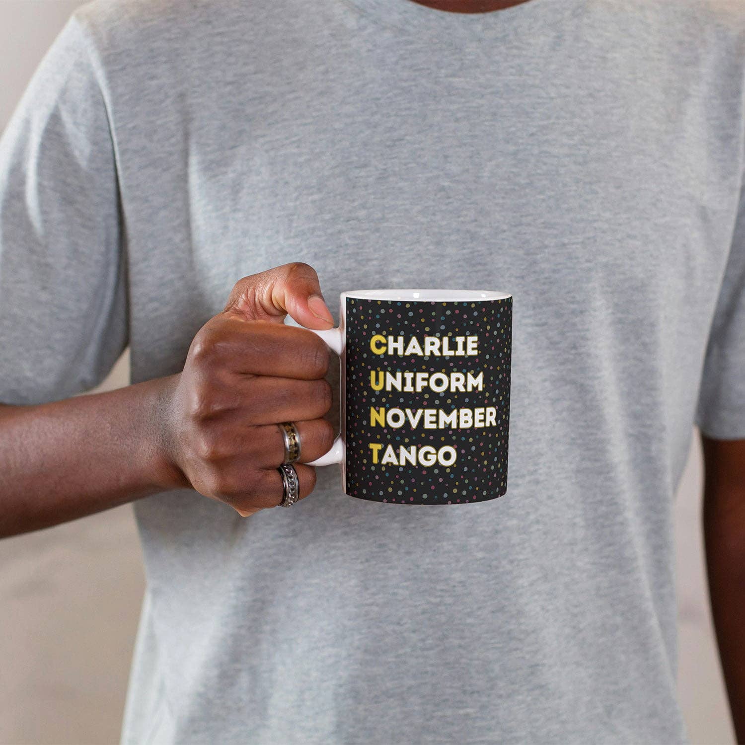 Lunabuloona – Großhandel Kaffeebecher – Rude Acronym „CUNT“ Keramikbecher, 11 Unzen, großer Griff6