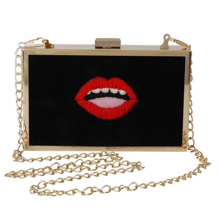 Lip Box Clutch for wholesale by Allie Beads