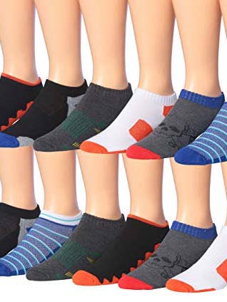 James Fiallo Men's 12-Pairs Performance Low Cut Athletic Sport Socks 2886-3 for wholesale by Gold Hose LLC
