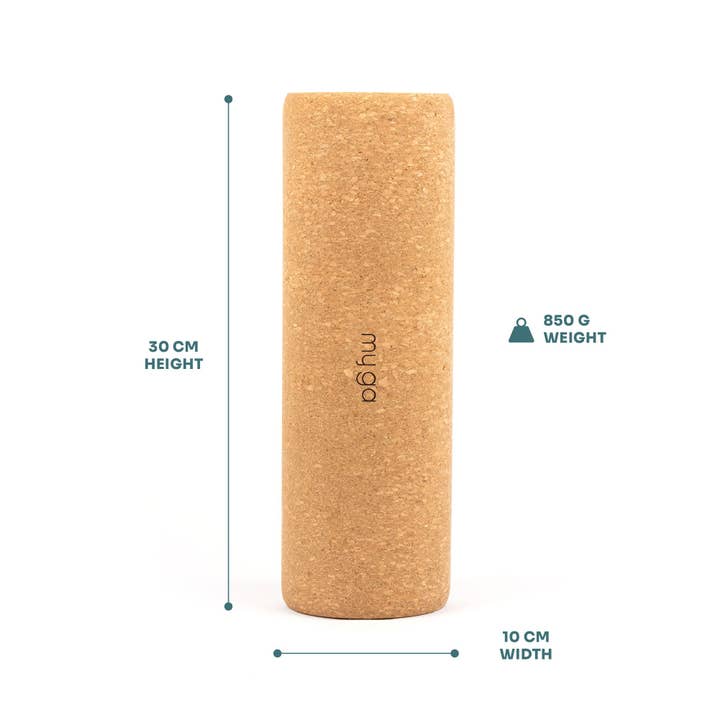 Myga - Wholesale Body Massager - Natural Cork Fascia Massage Roller Available in 10 x 30cm and 15 x 45cm10