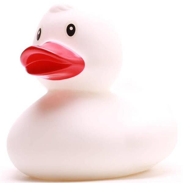 Badeente Tilda - weiss - XL - Gummiente für den Großhandel von Duckshop