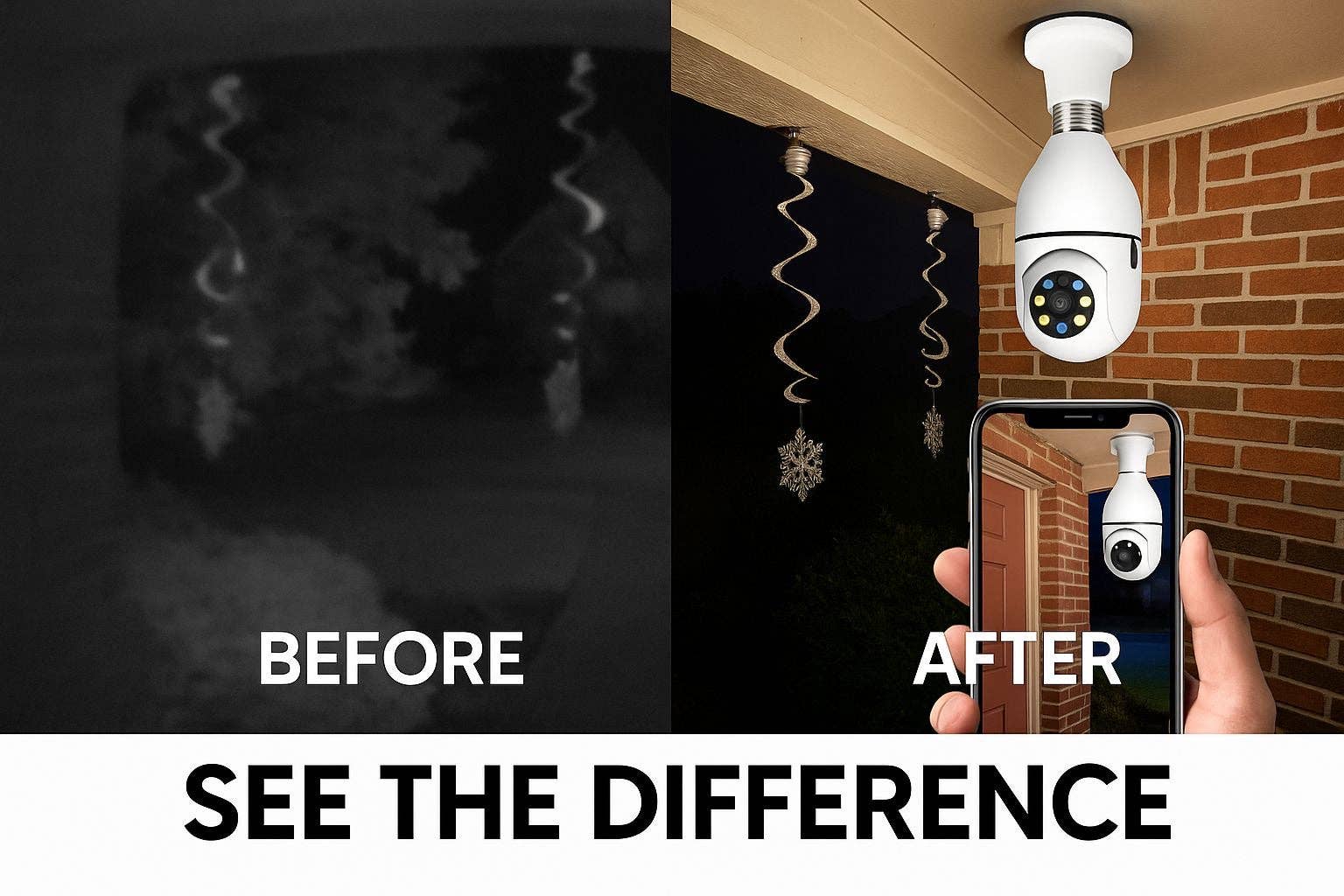 Krediz - Wholesale Small/Handheld Appliance - 5G WiFi Bulb E27 Security Camera – 1080P HD, Full-Color Night Vision, Motion Detection, Auto Tracking, Two-Way Audio, Indoor Smart Surveillance with 16GB/32GB/64GB Storage14