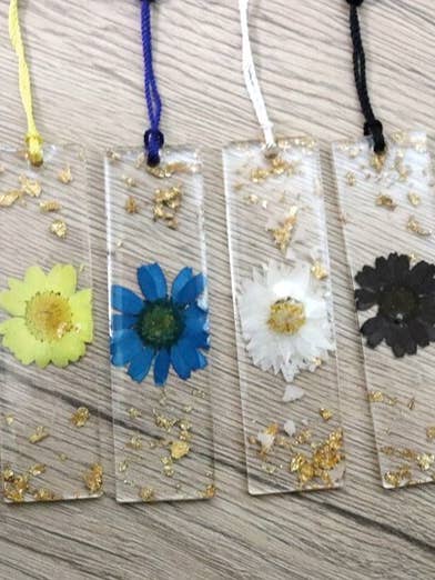 Mini Floral Resin Bookmark for wholesale by Sweet Heat Studios